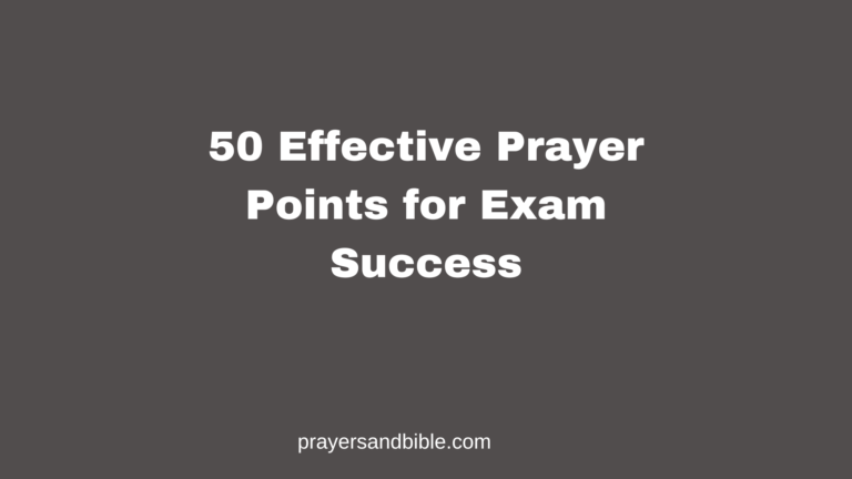 prayer points for exam success