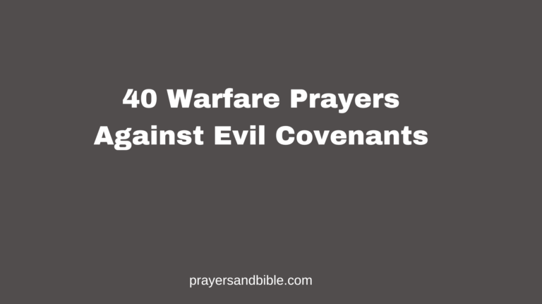 prayers against evil covenants