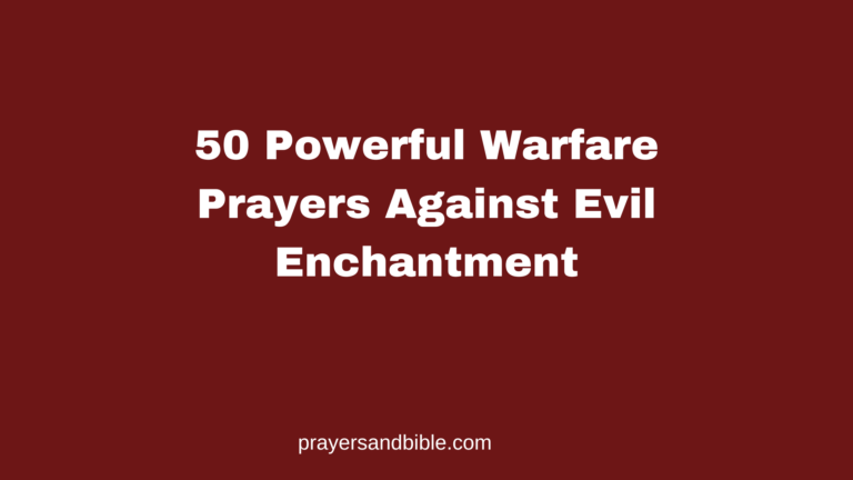prayers against evil enchantment