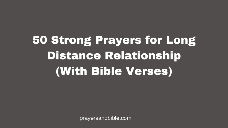 prayers for long distance relationship
