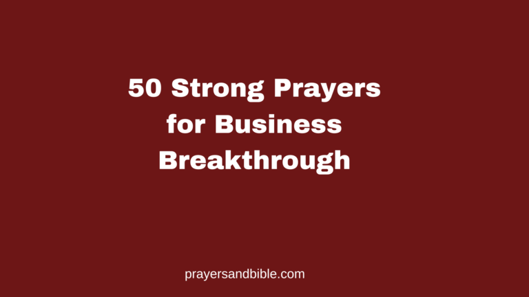 prayers for business breakthrough