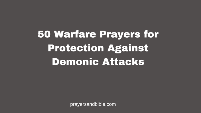 prayers for protection against demonic attacks